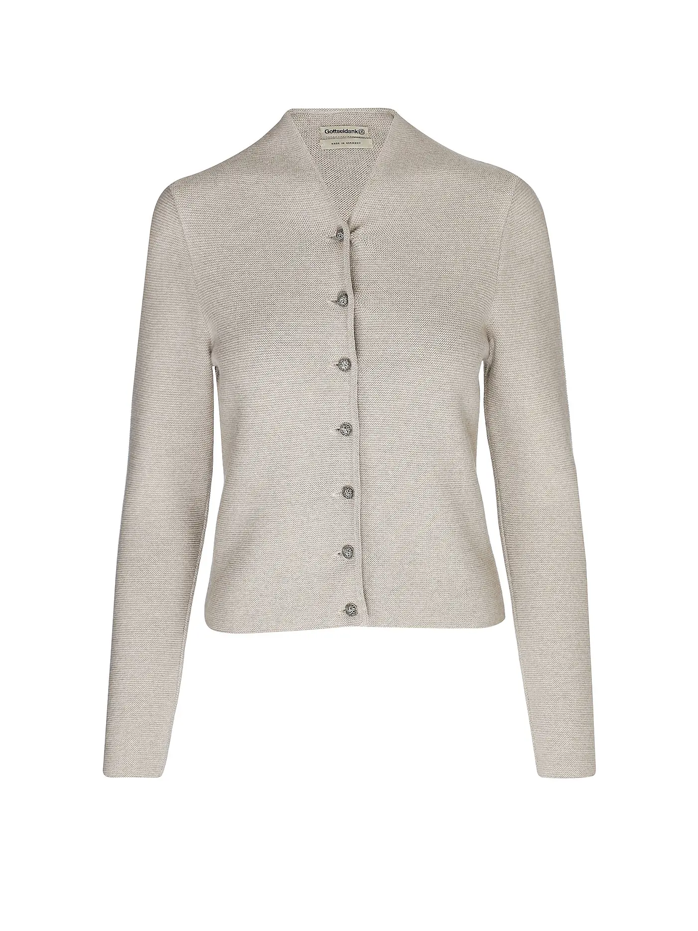 GOTTSEIDANK | Trachten Strickjacke Slim Fit ANNA | creme